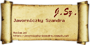 Javorniczky Szandra névjegykártya